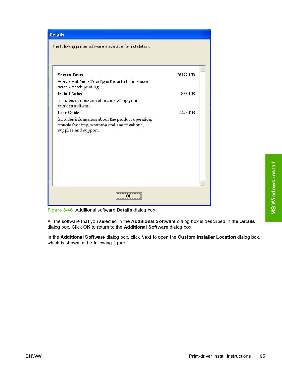HP 5200L manual MS Windows install 