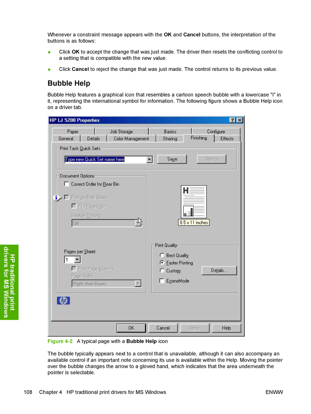 HP 5200L manual Bubble Help 