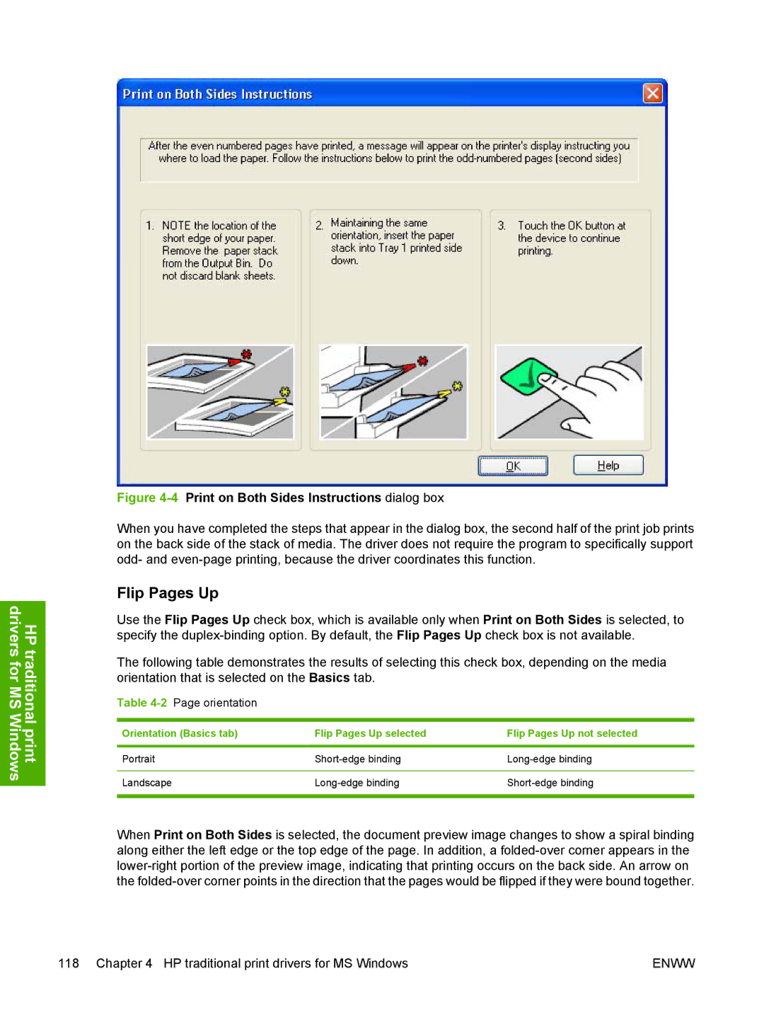 HP 5200L manual Flip Pages Up, 2Page orientation 