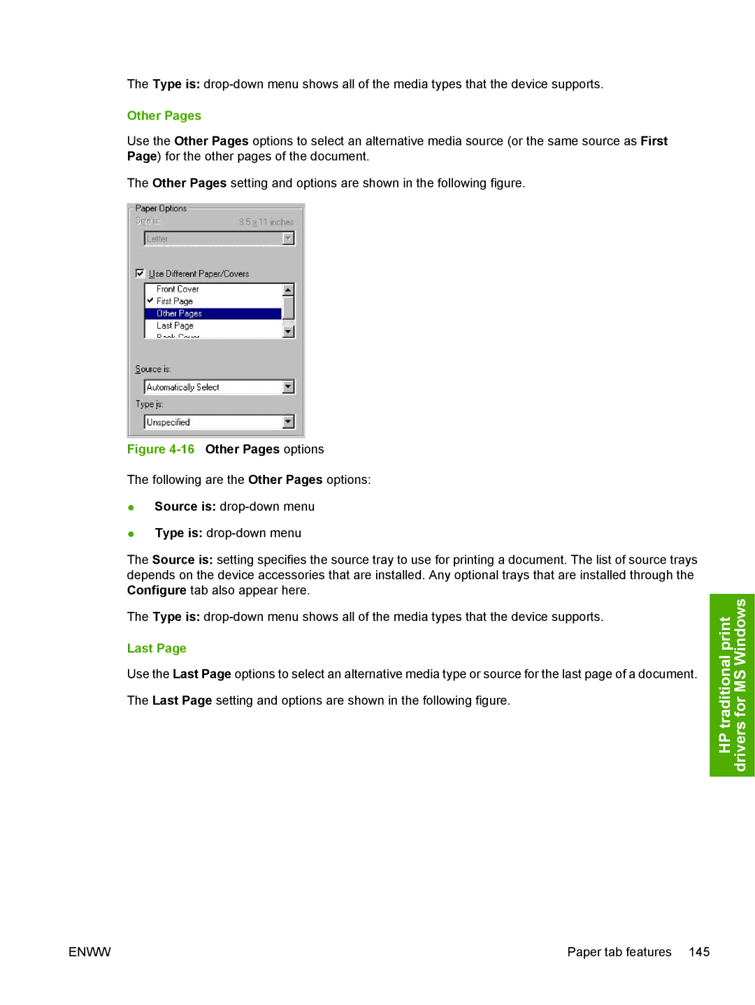 HP 5200L manual Other Pages, Last 