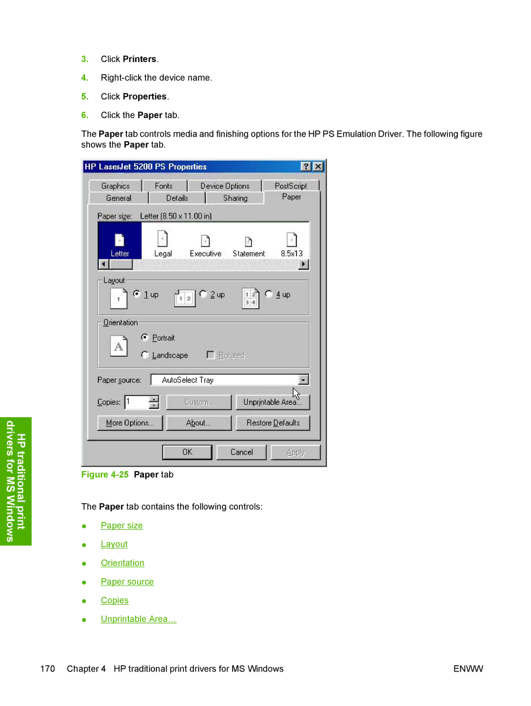 HP 5200L manual Paper tab 