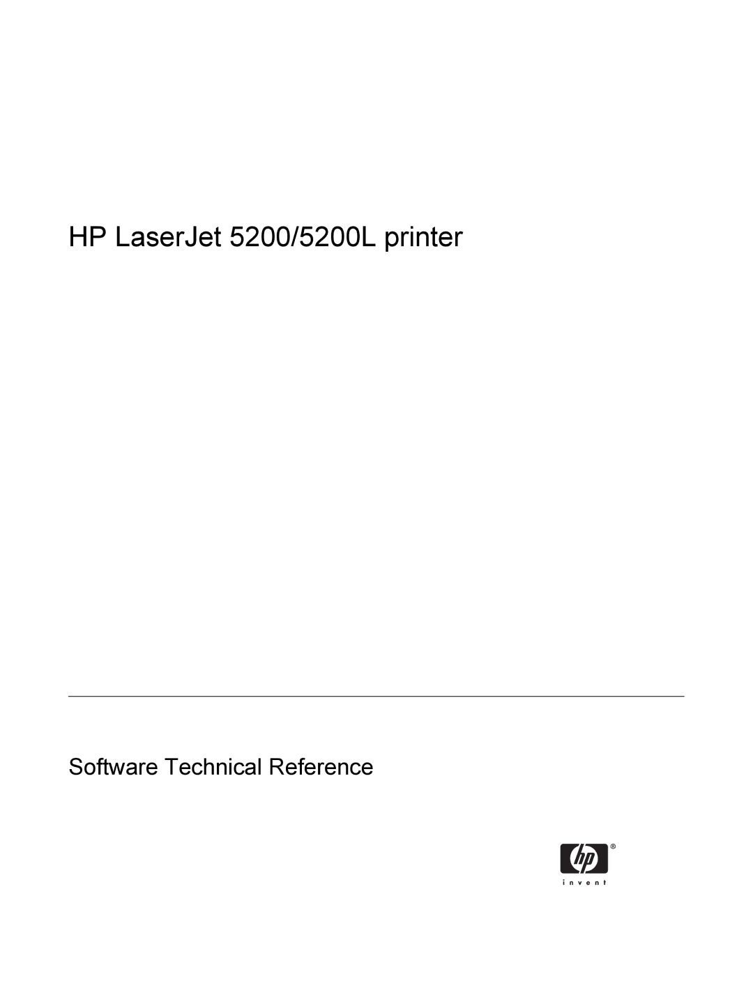 HP manual HP LaserJet 5200/5200L printer 