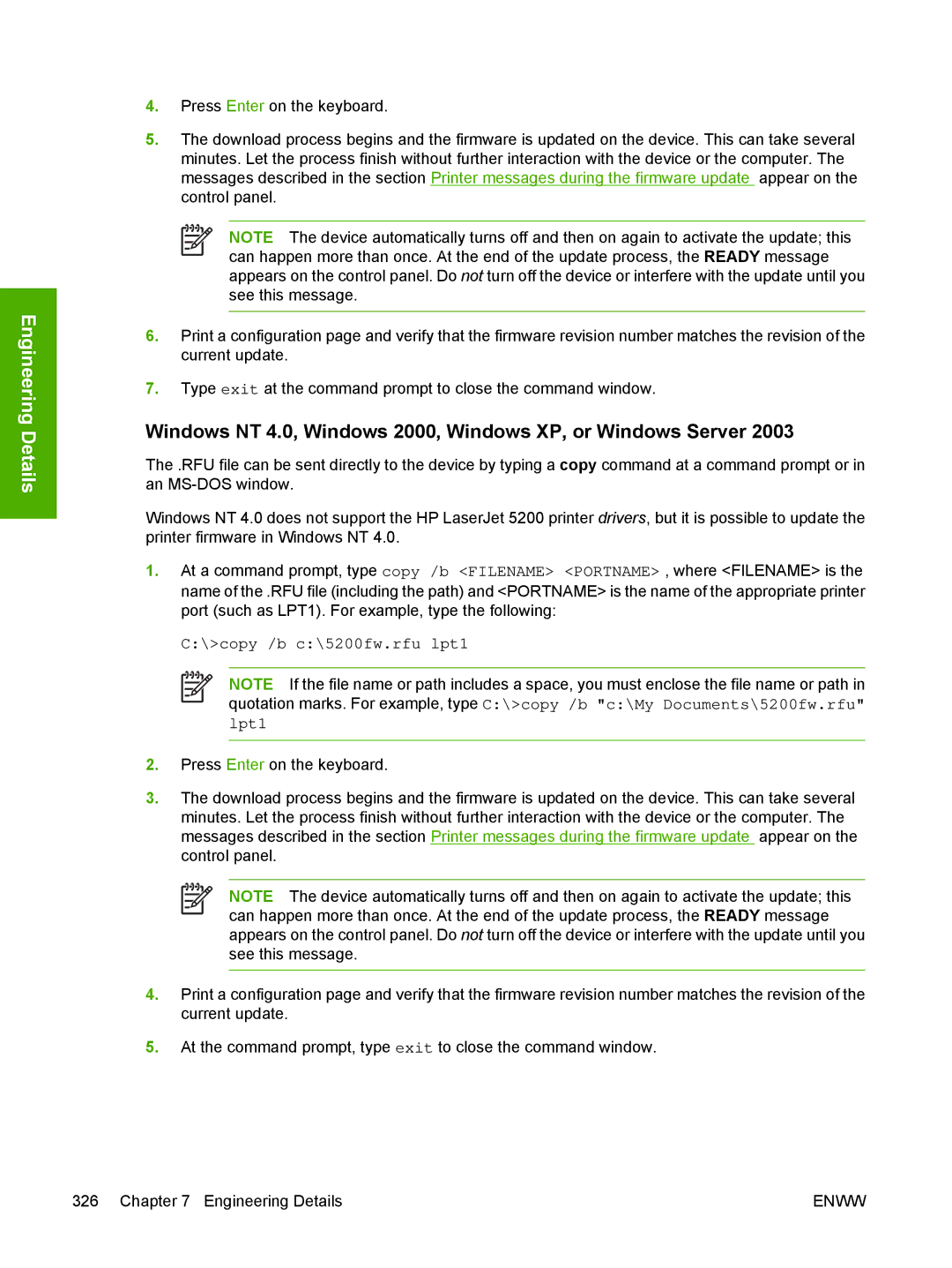 HP 5200L manual Windows NT 4.0, Windows 2000, Windows XP, or Windows Server 