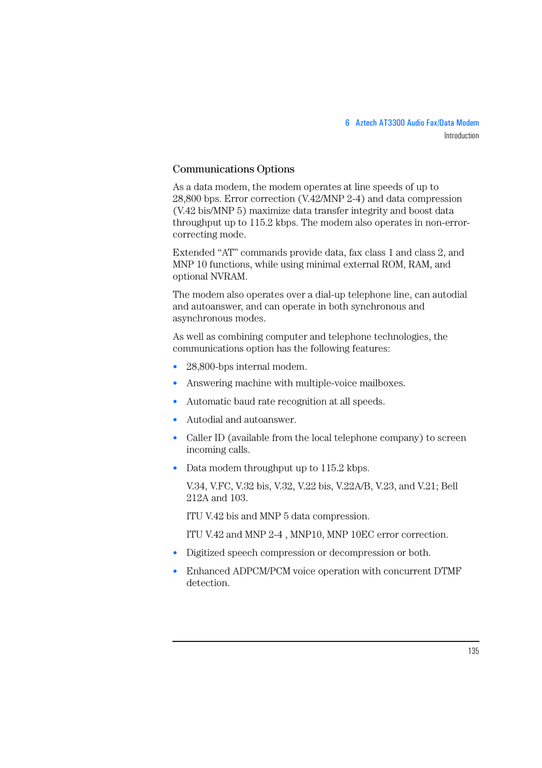 HP 520 5/XX, 525 5/XX manual Communications Options, 135 