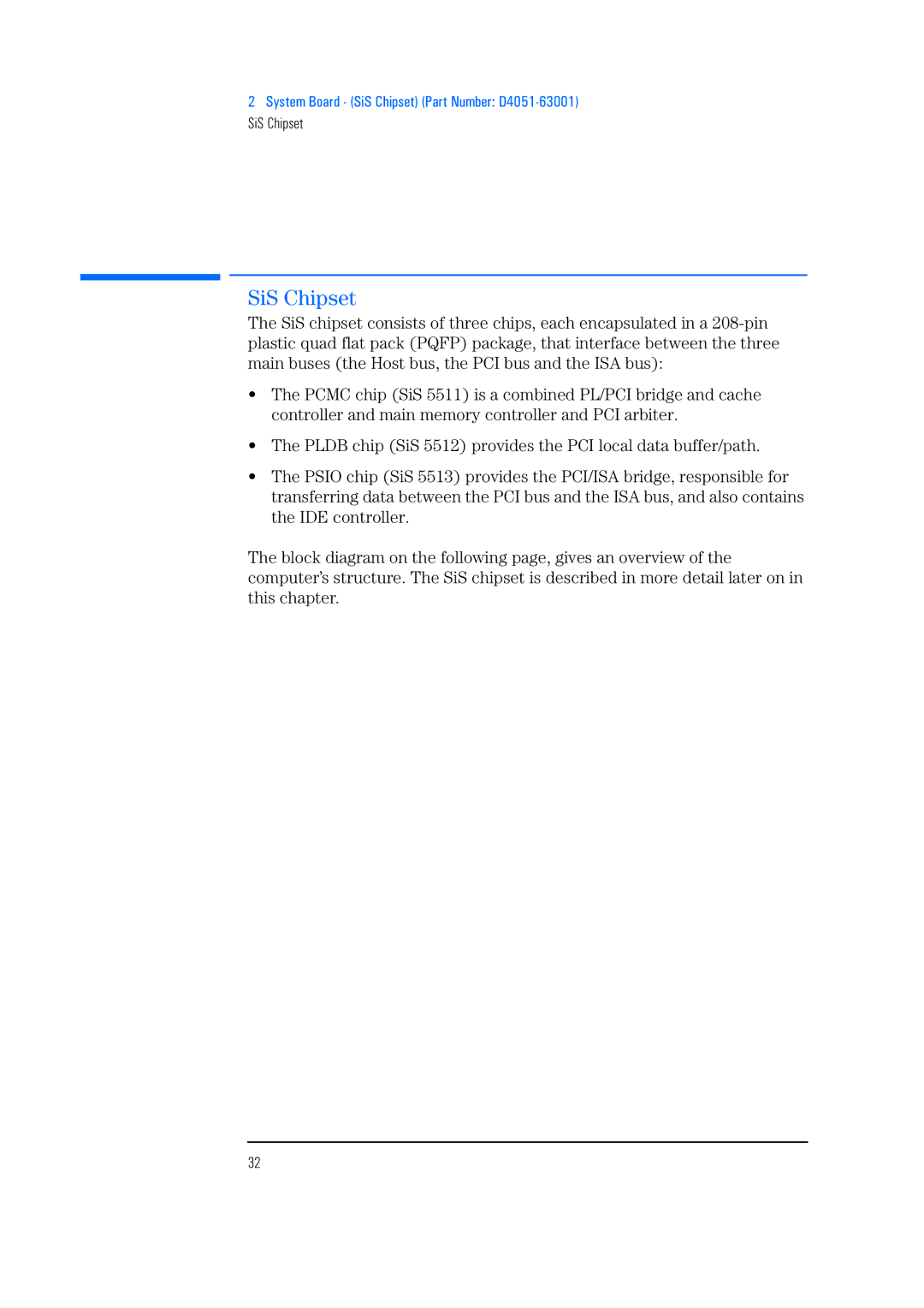 HP 525 5/XX, 520 5/XX manual SiS Chipset 