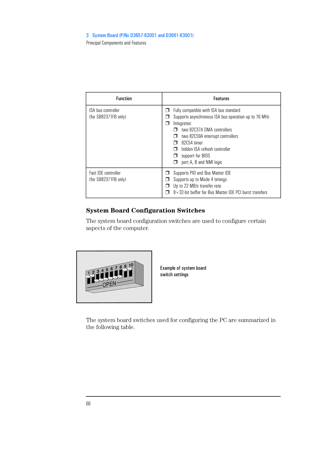 HP 525 5/XX, 520 5/XX manual System Board Configuration Switches 