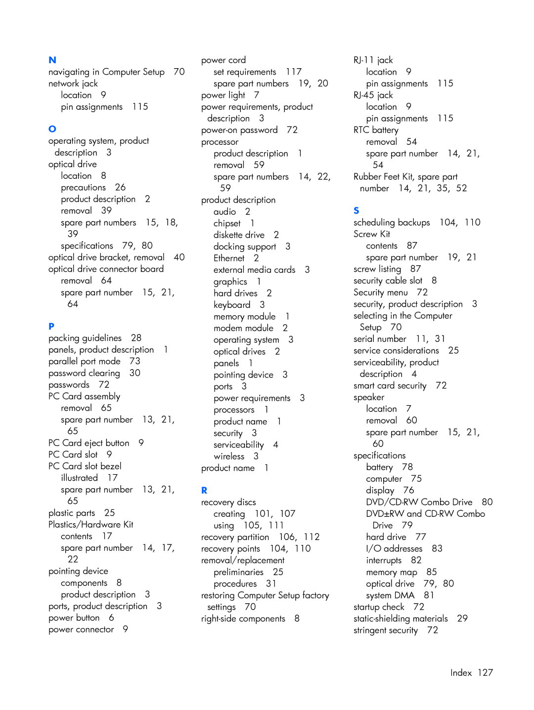 HP 530 manual Set requirements 