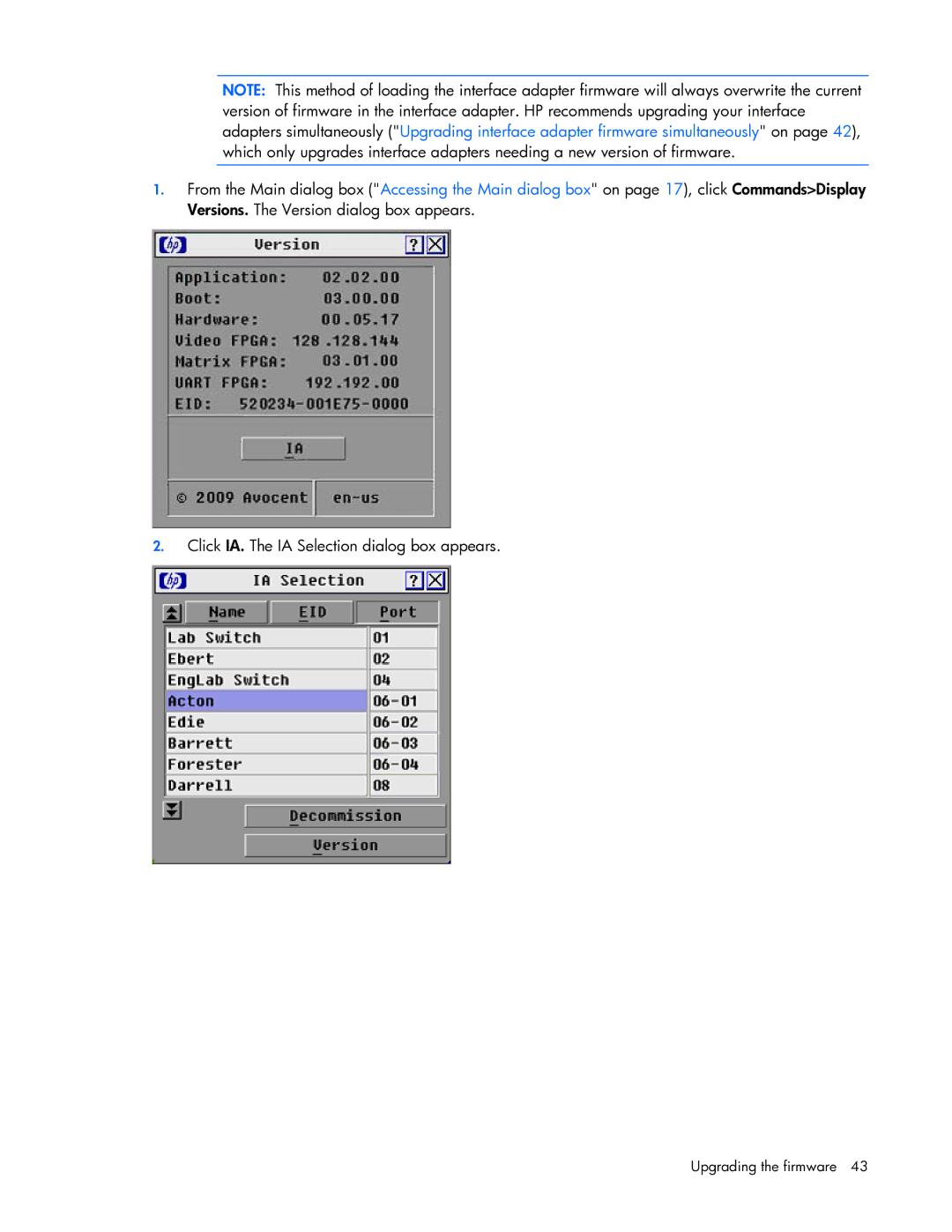 HP 531671-001 manual Upgrading the firmware 