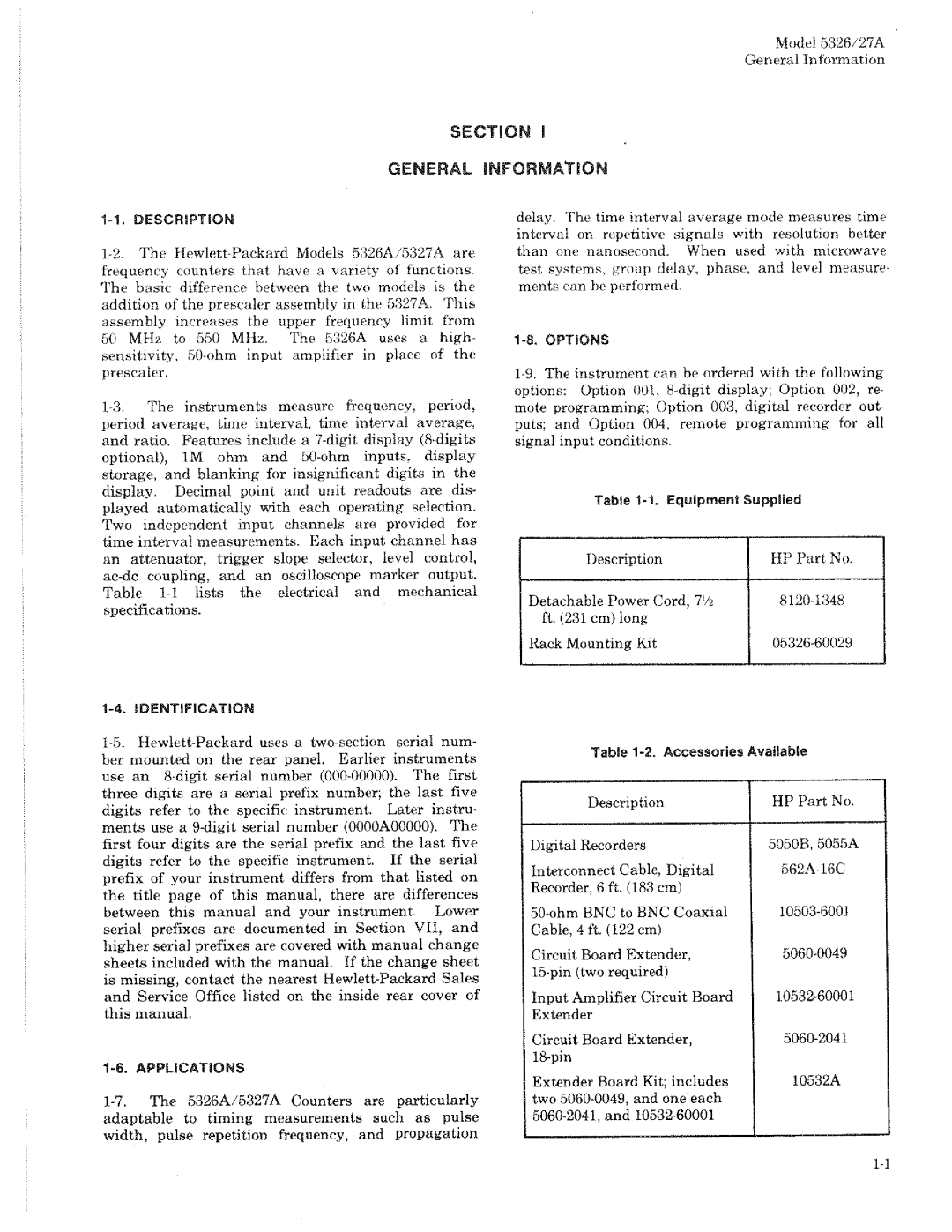 HP 5326A, 5327A manual 