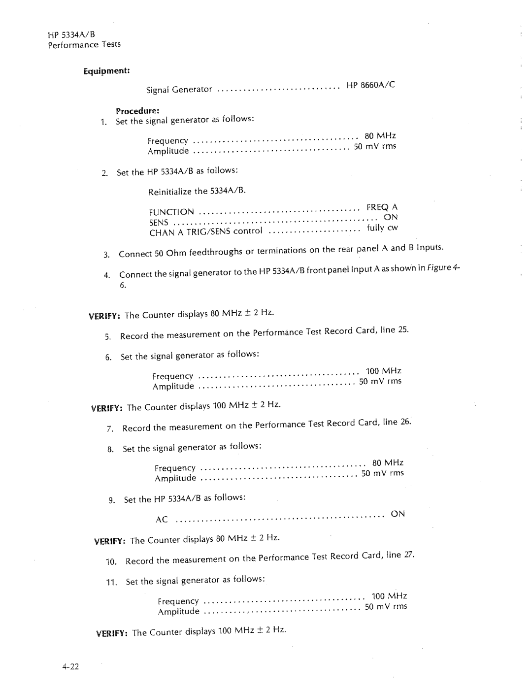 HP 5334B, 5334A manual 