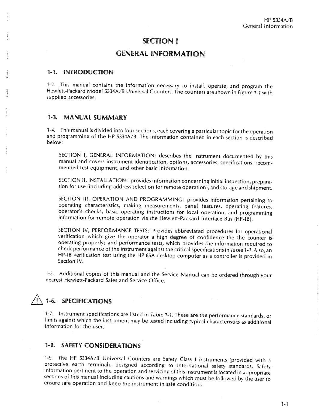 HP 5334B, 5334A manual 