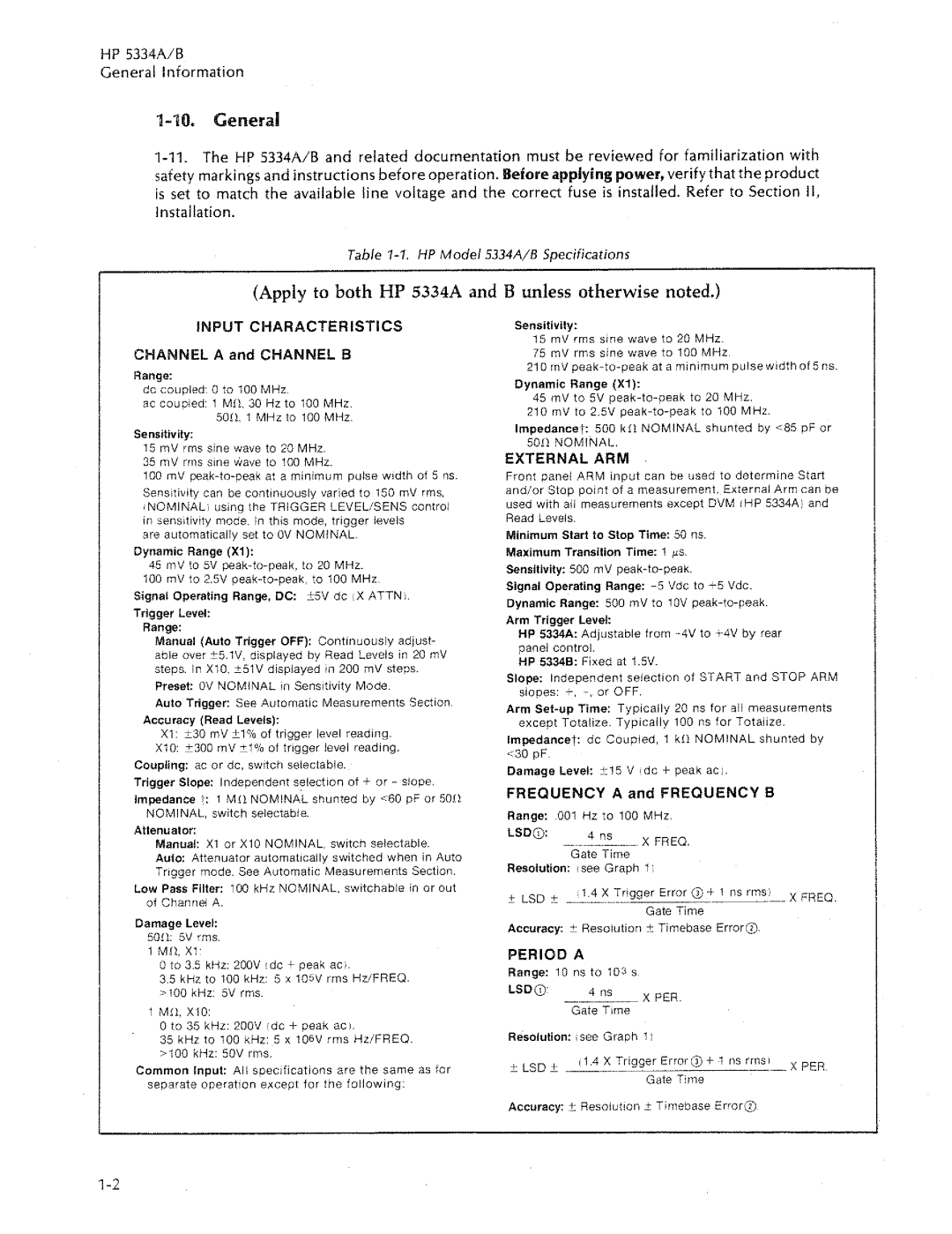 HP 5334A, 5334B manual 