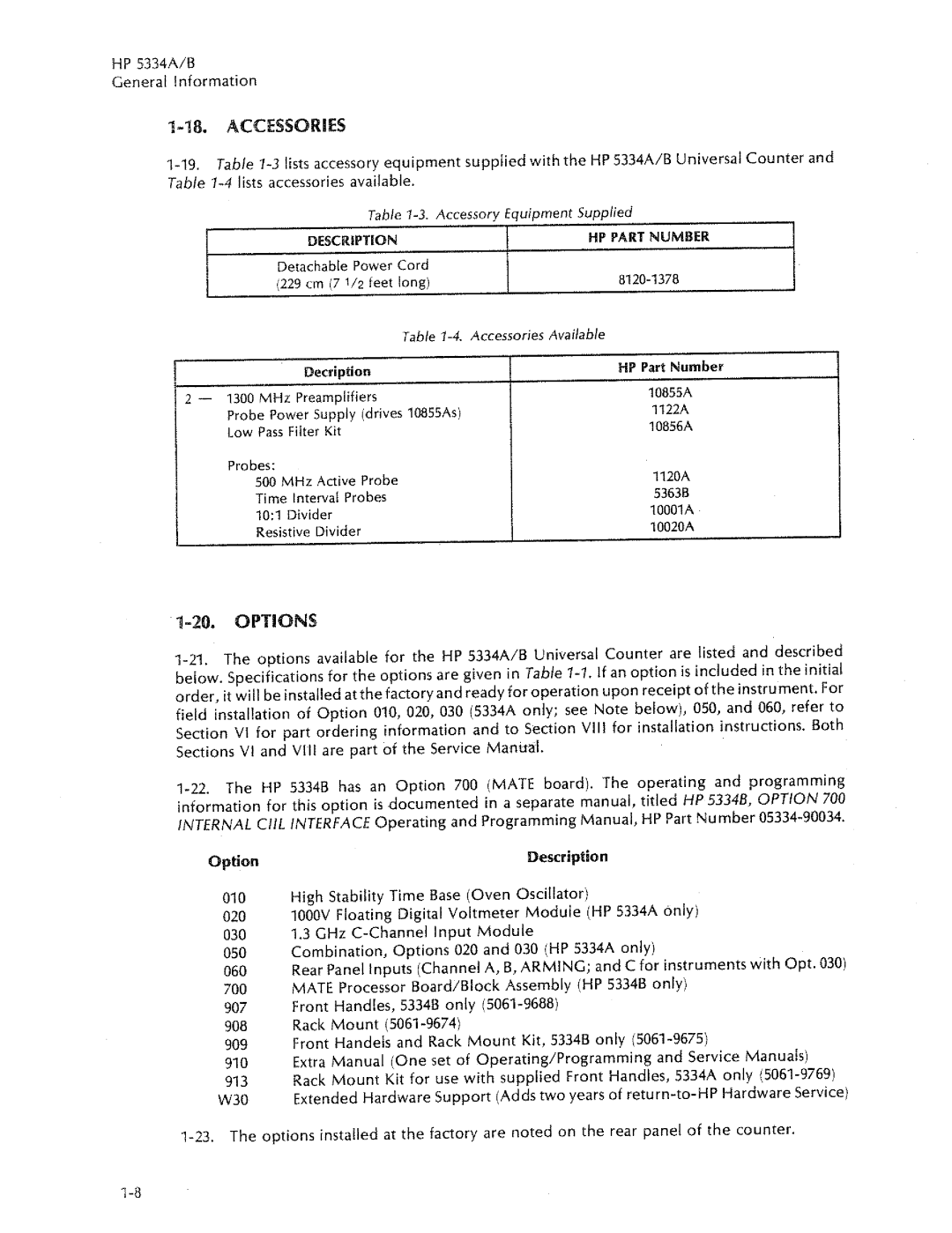 HP 5334A, 5334B manual 