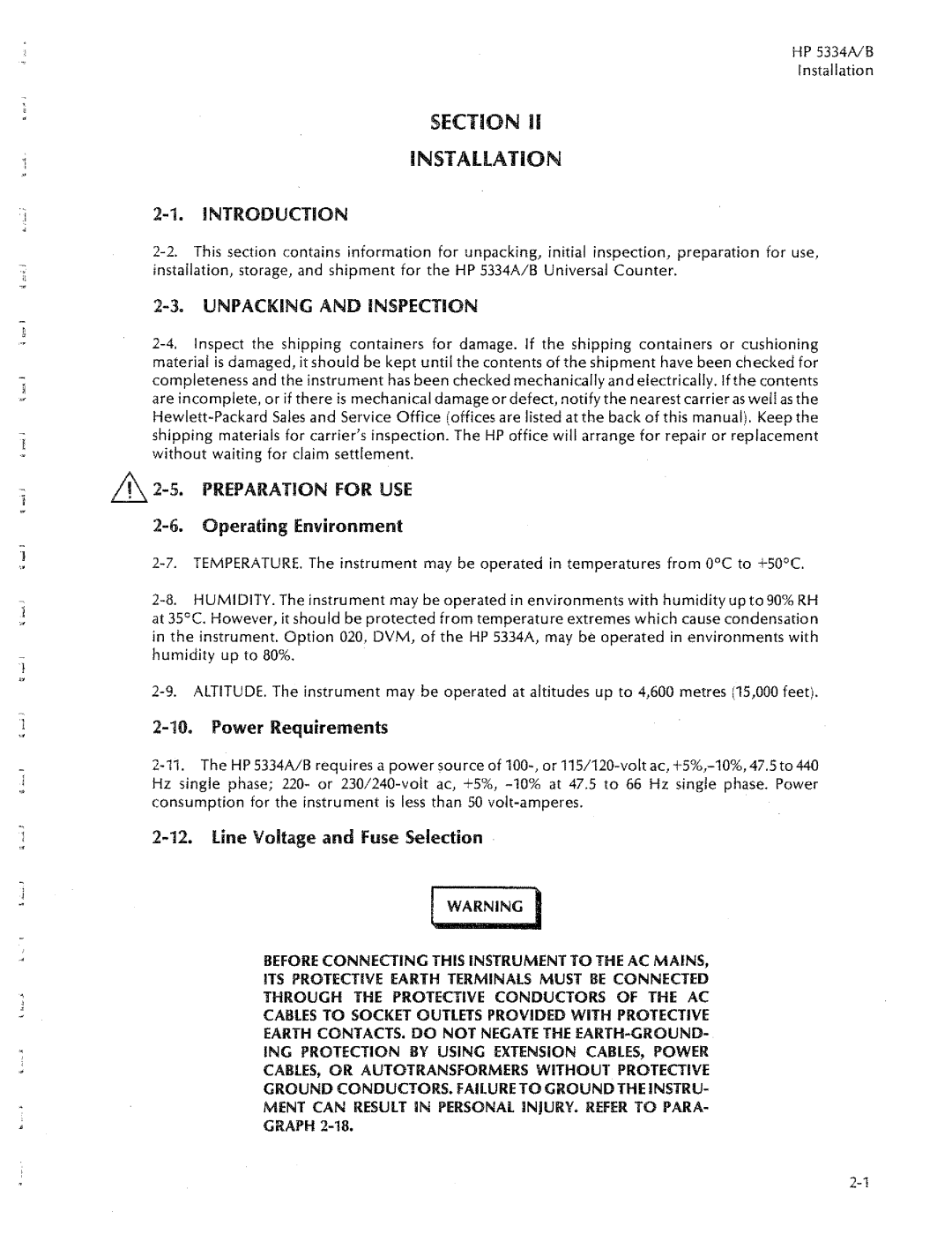 HP 5334B, 5334A manual 