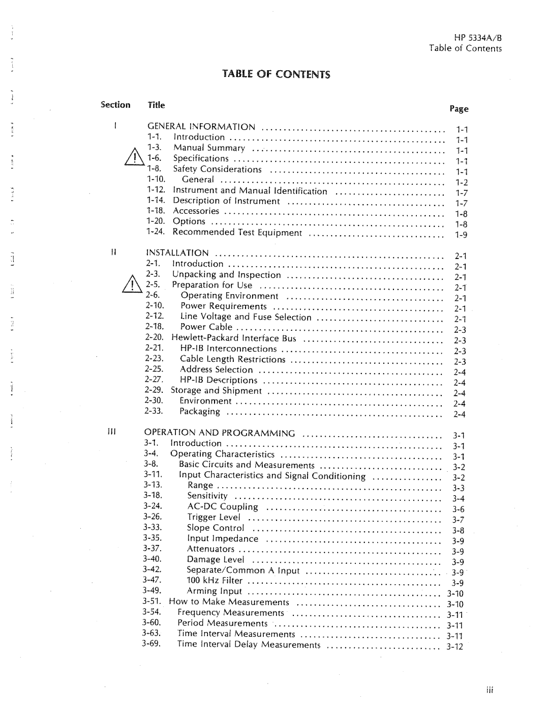 HP 5334B, 5334A manual 