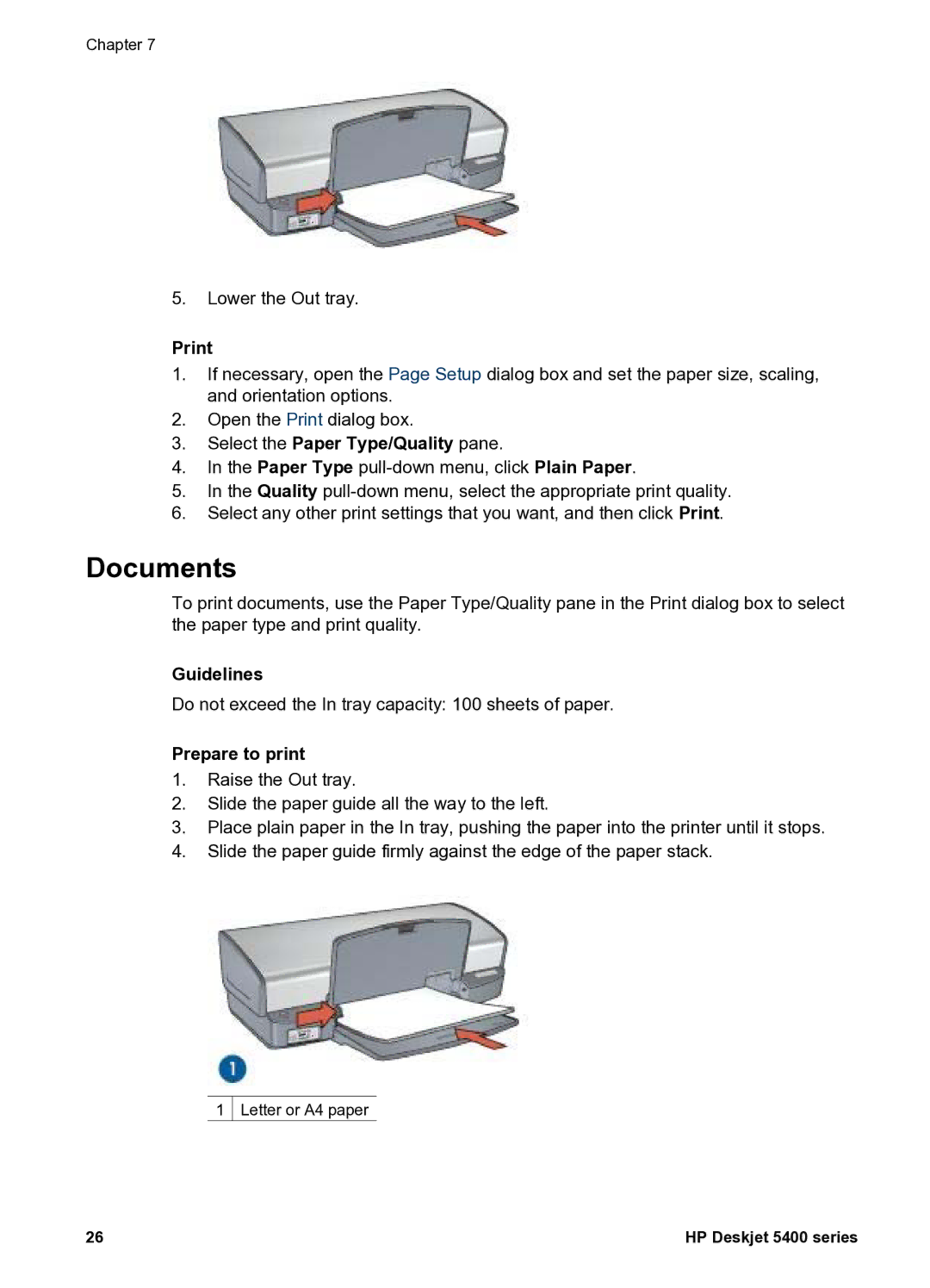 HP 5400 manual Documents 