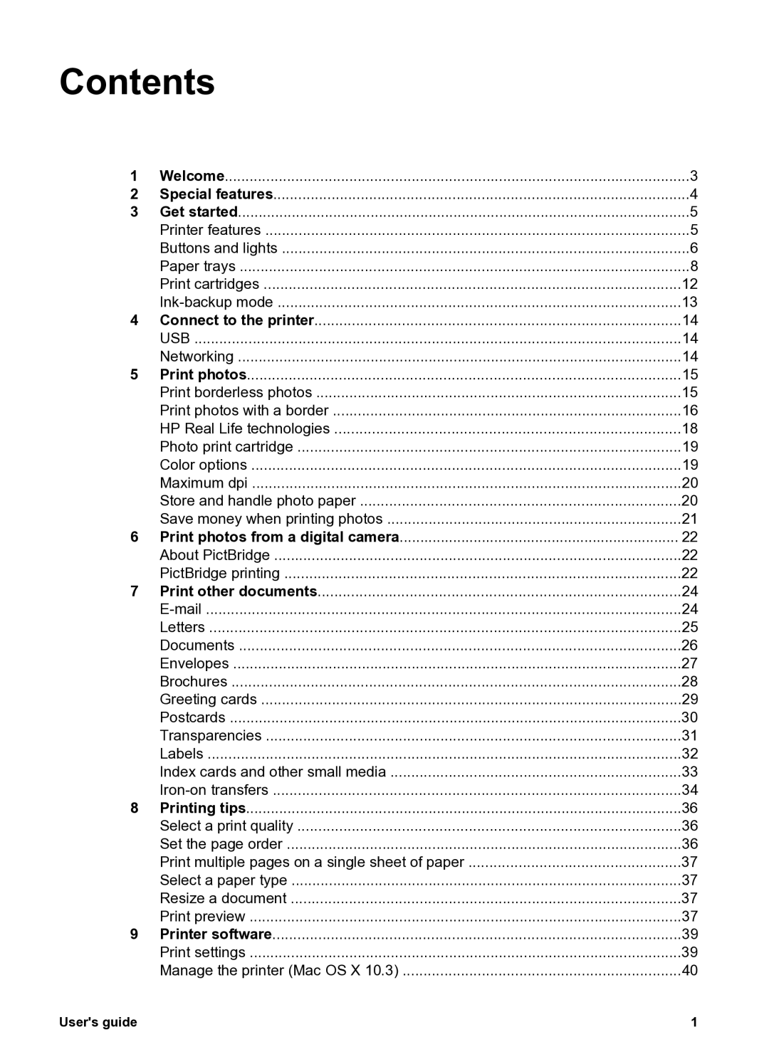 HP 5400 manual Contents 