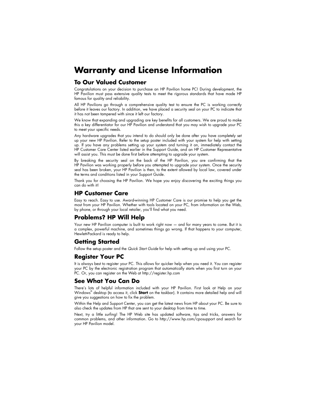 HP 564a (AP), 544a (AP), 504a (AP), 514a (AP) manual Warranty and License Information 