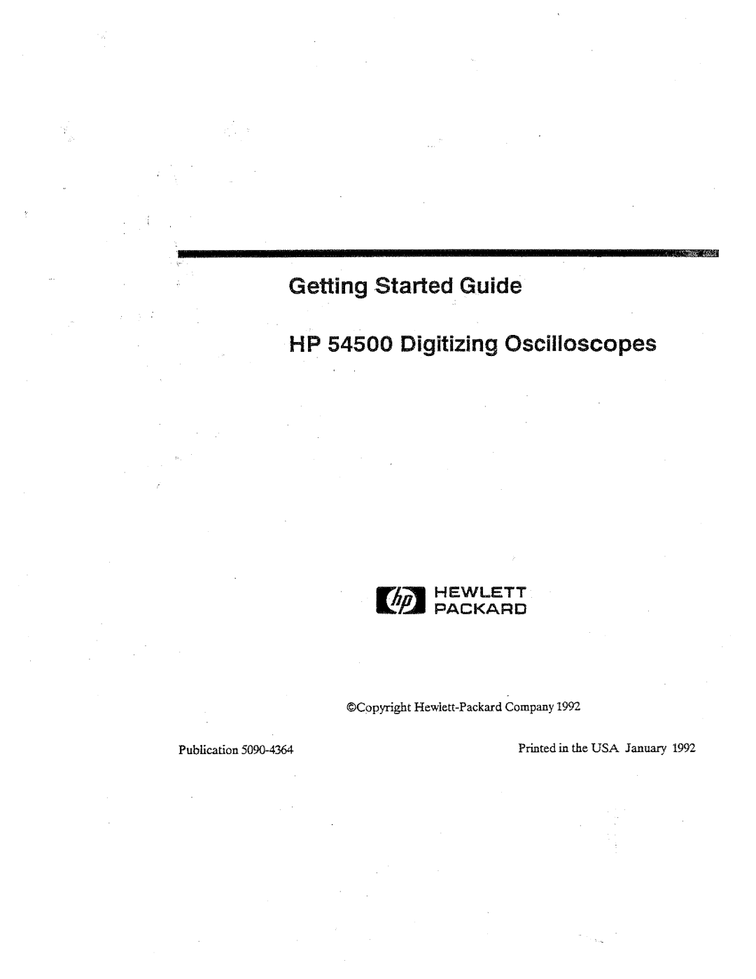 HP 54500 manual 