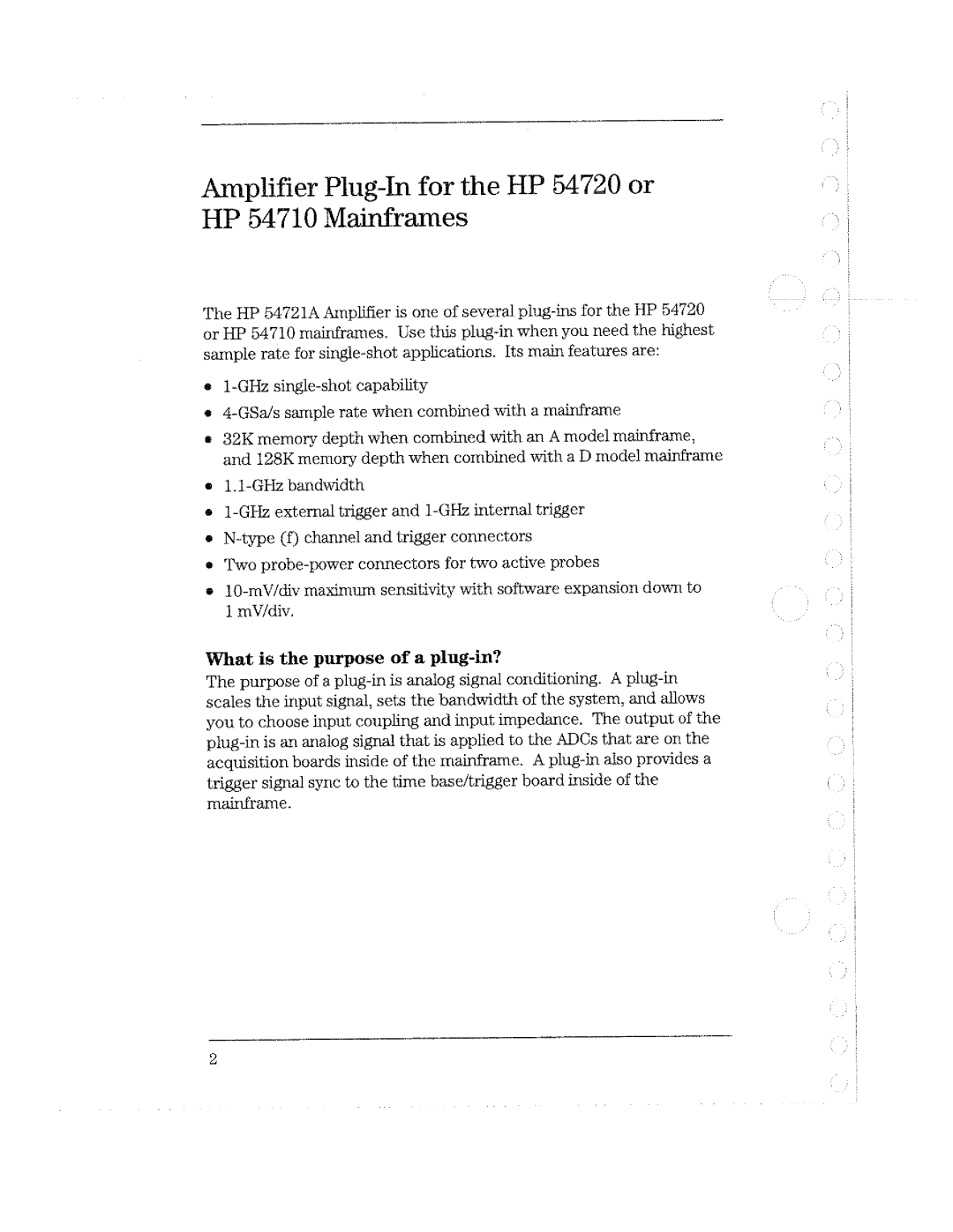 HP 54721A manual 