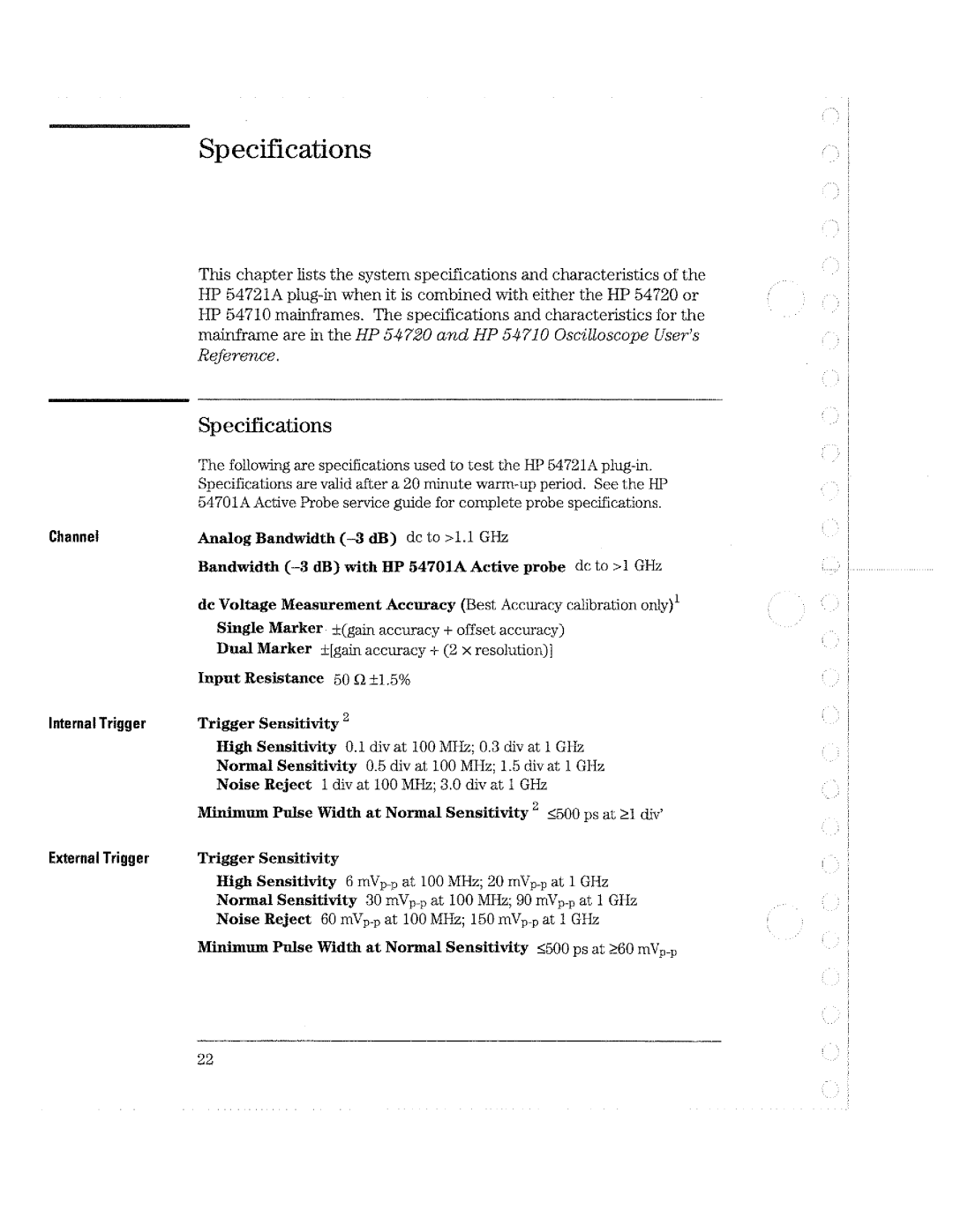 HP 54721A manual 