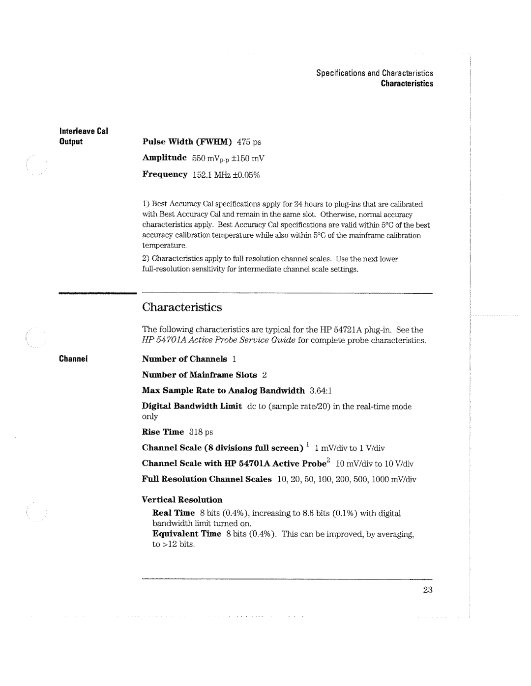 HP 54721A manual 