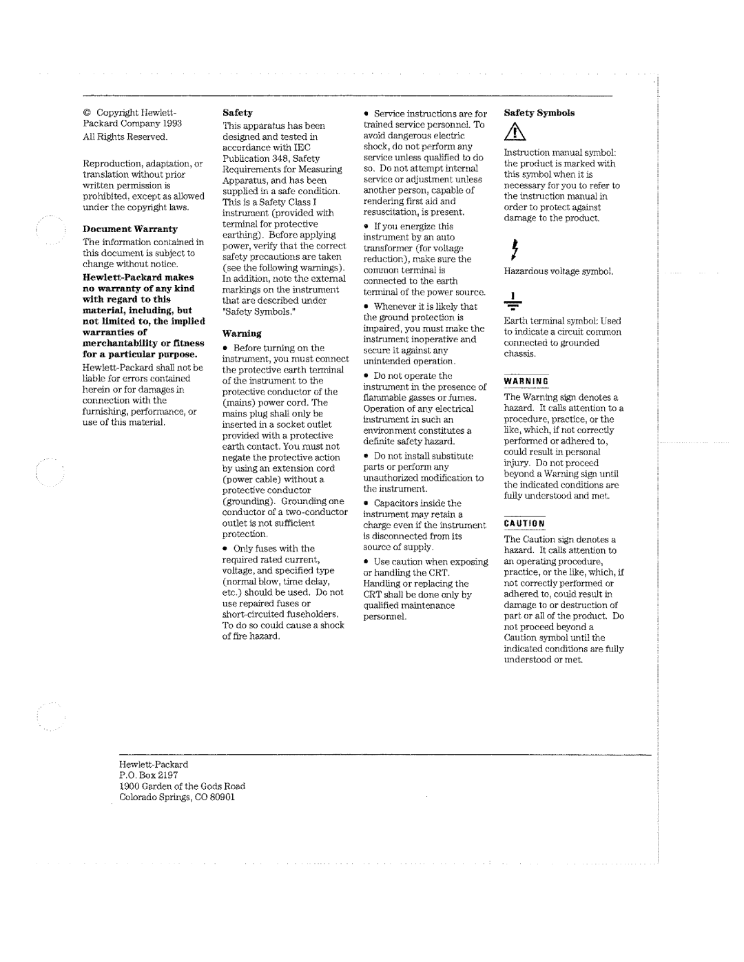 HP 54721A manual 