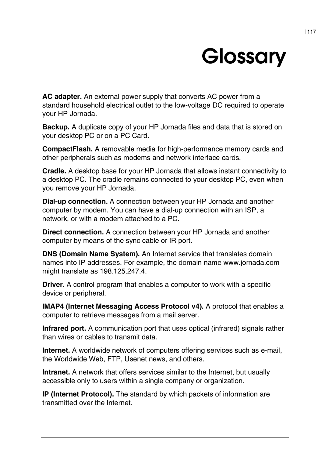 HP 545, 548, 547, 540 manual Glossary 