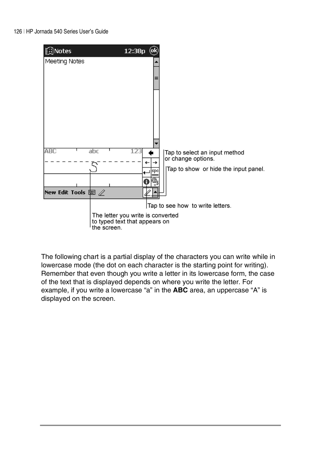 HP 547, 548, 545 manual HP Jornada 540 Series User’s Guide 