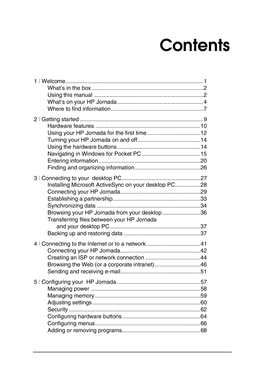 HP 540, 548, 545, 547 manual Contents 