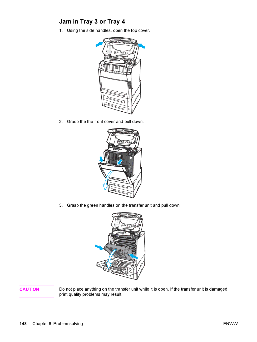 HP 5500 manual Jam in Tray 3 or Tray 