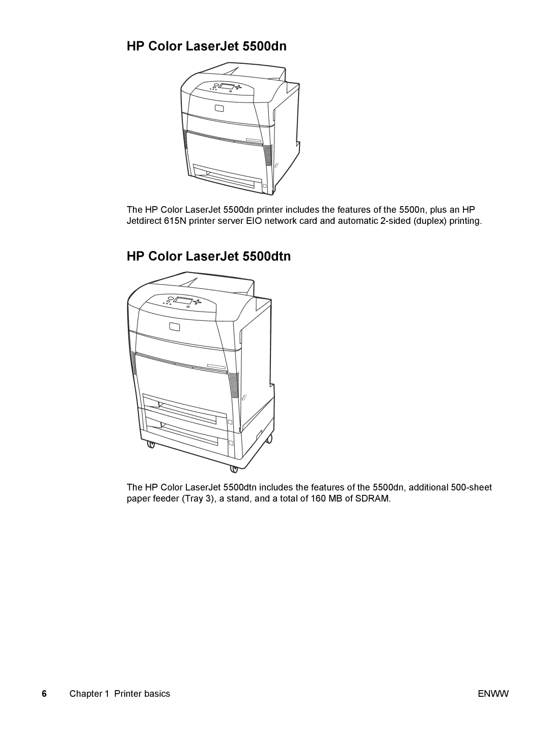 HP manual HP Color LaserJet 5500dn, HP Color LaserJet 5500dtn 