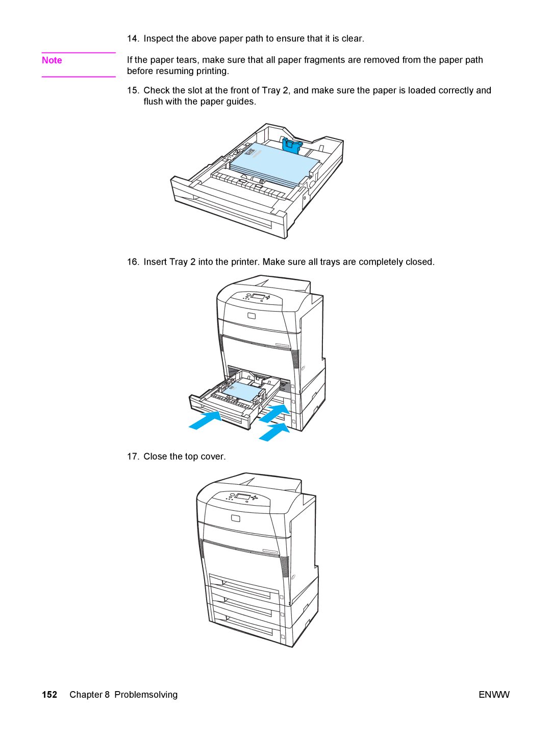 HP 5500 manual Flush with the paper guides 