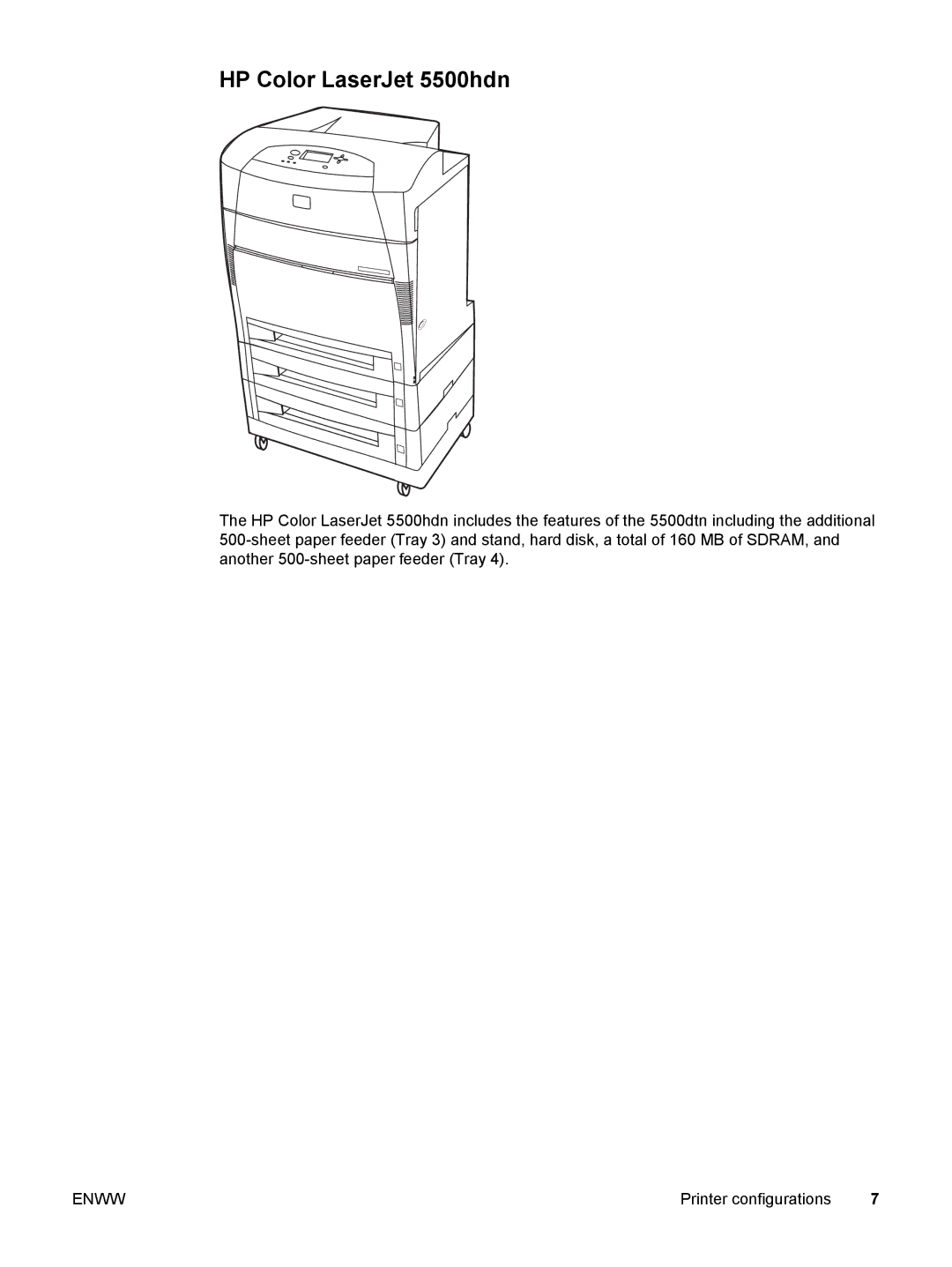 HP manual HP Color LaserJet 5500hdn 