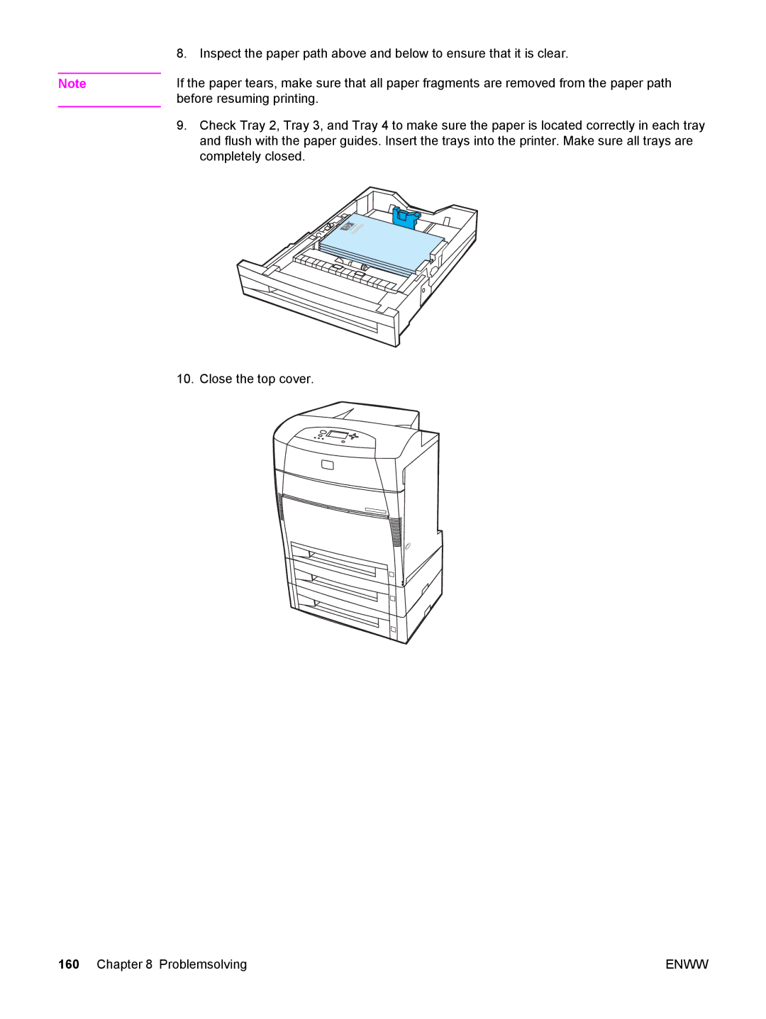 HP 5500 manual Completely closed 