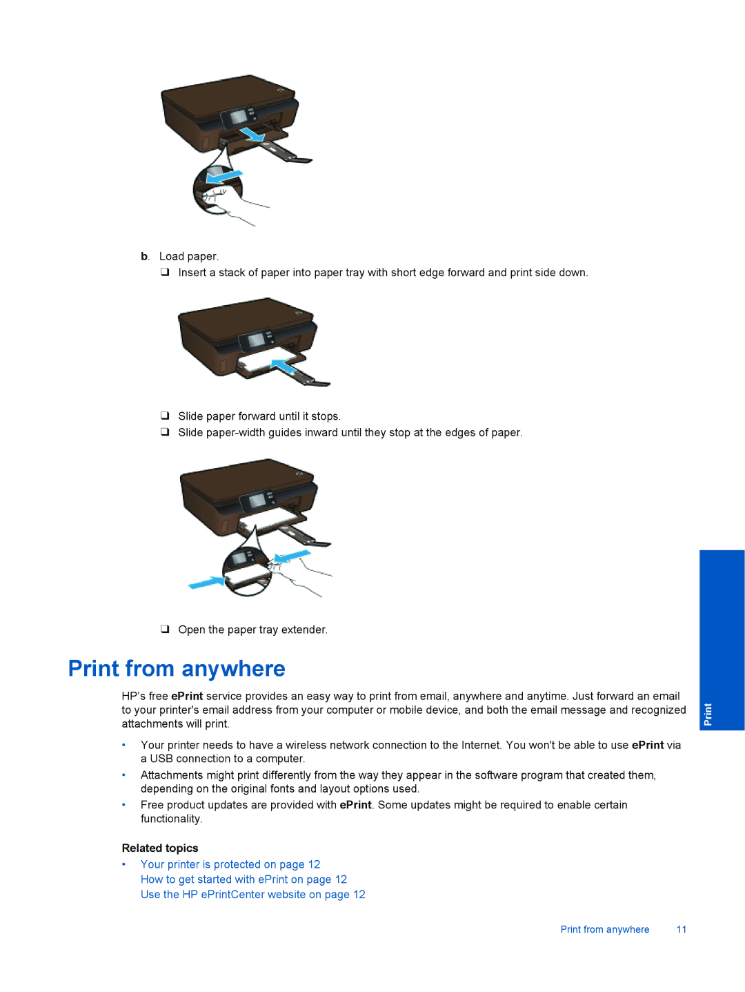 HP 5514 E- CQ183A#B1H, 5510 B111A CQ176A#1BH manual Print from anywhere 