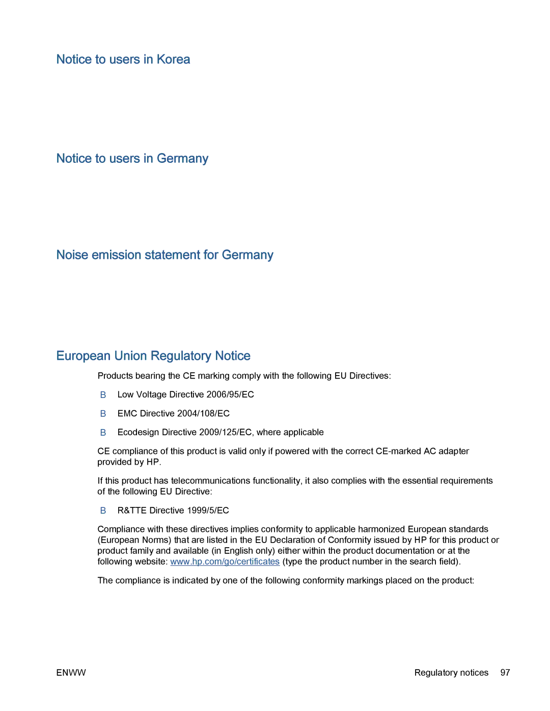 HP 5530 manual Enww 