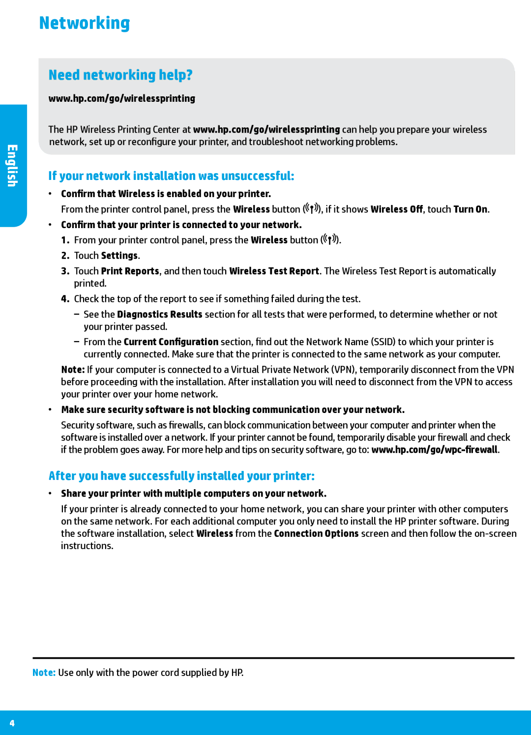 HP 5532, 5531, 5535 manual Networking, Need networking help?, If your network installation was unsuccessful 