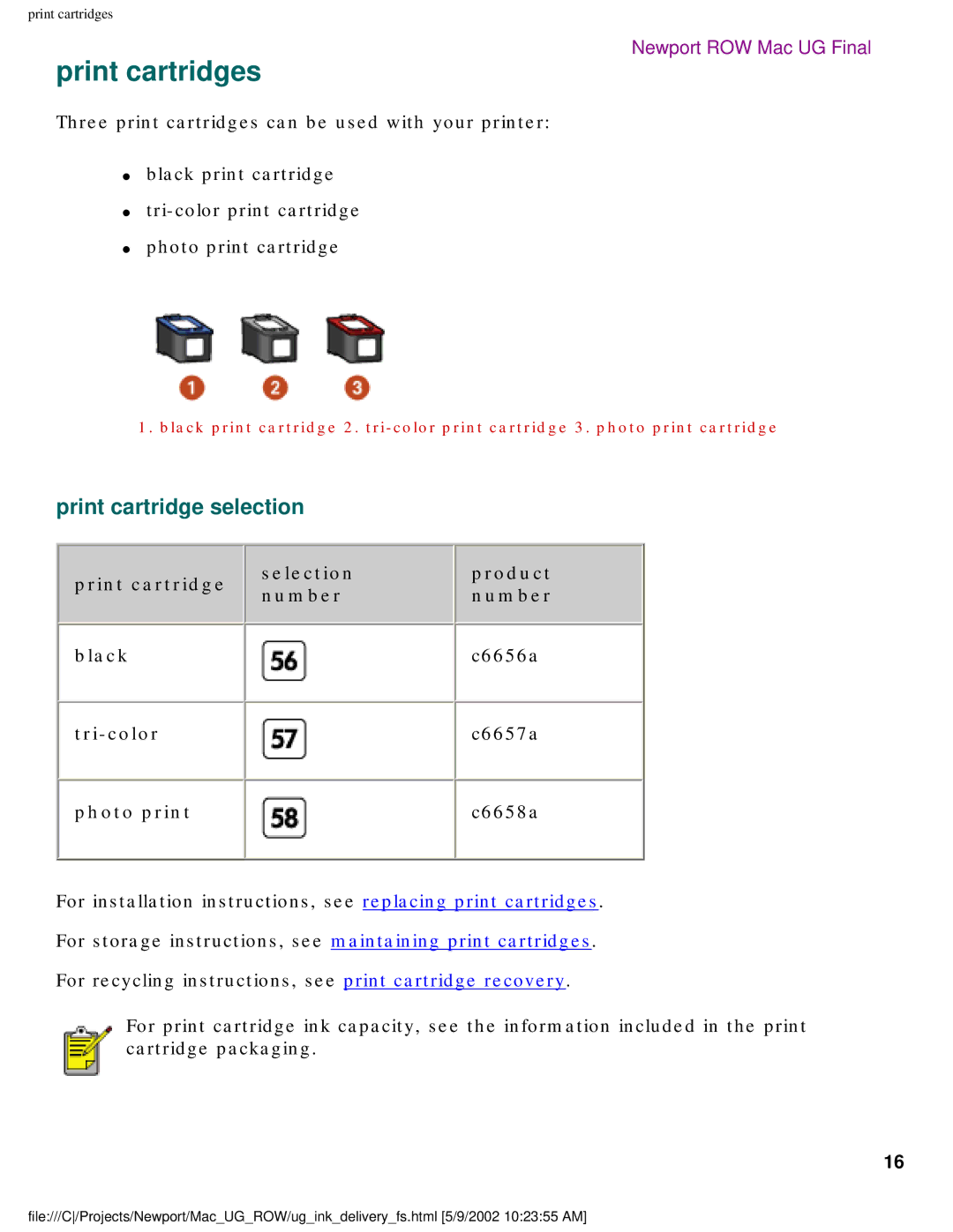 HP 5550 manual Print cartridges, Print cartridge selection 