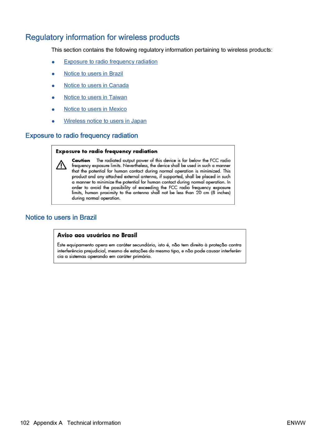 HP 5660, 5665 manual Regulatory information for wireless products 