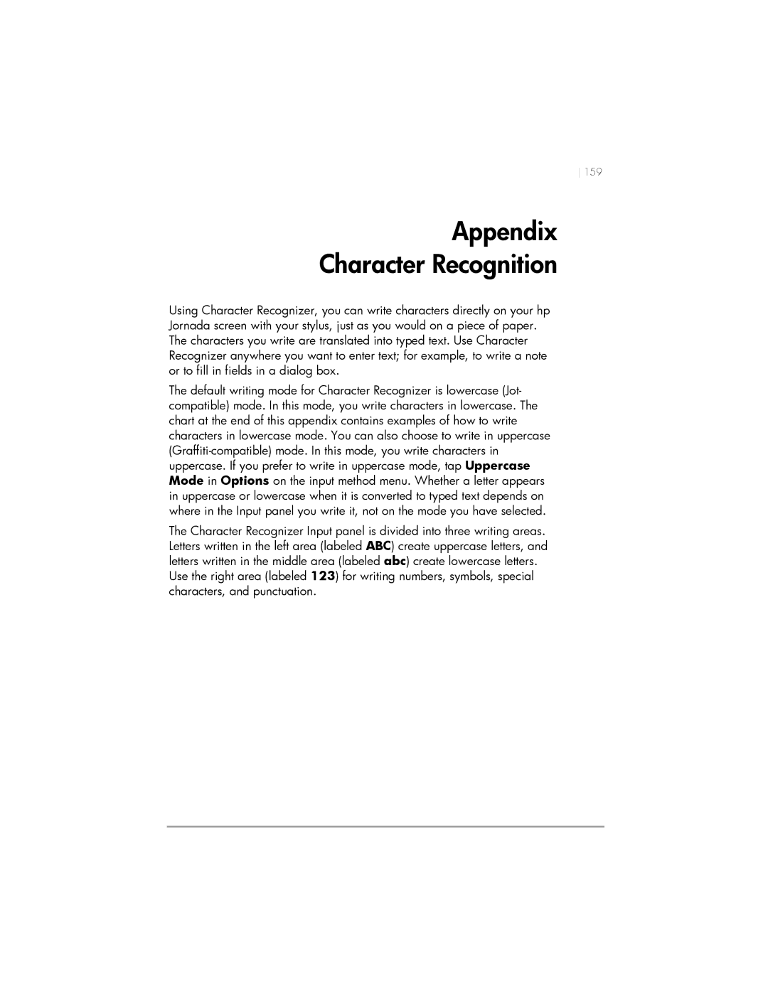 HP 567, 568, 564 manual Appendix Character Recognition 