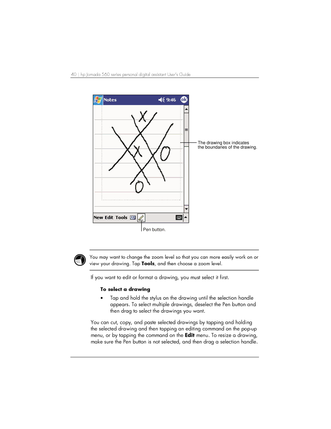 HP 564, 568, 567 manual To select a drawing 