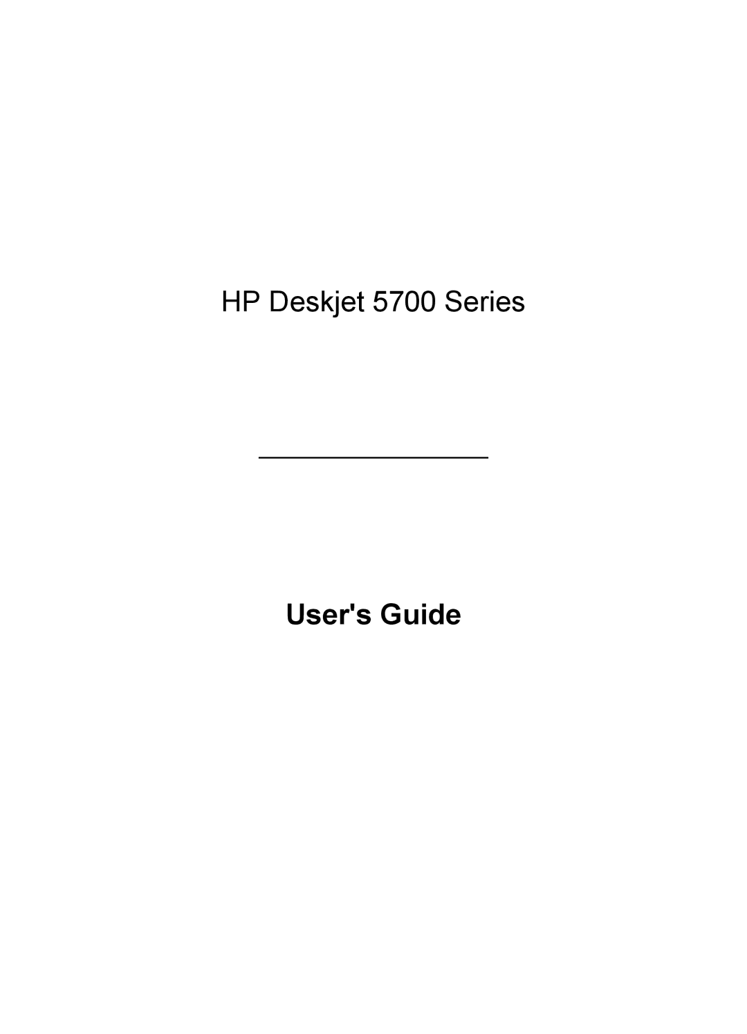 HP 5700 manual Users Guide 