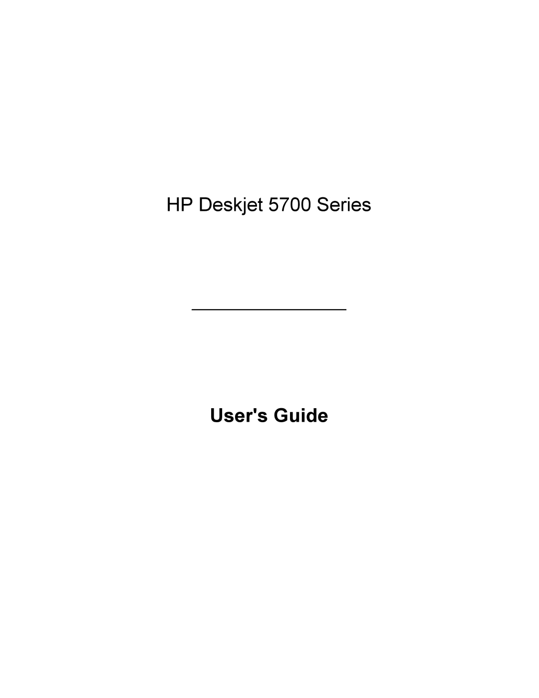 HP 5740 - Color Inkjet manual Users Guide 