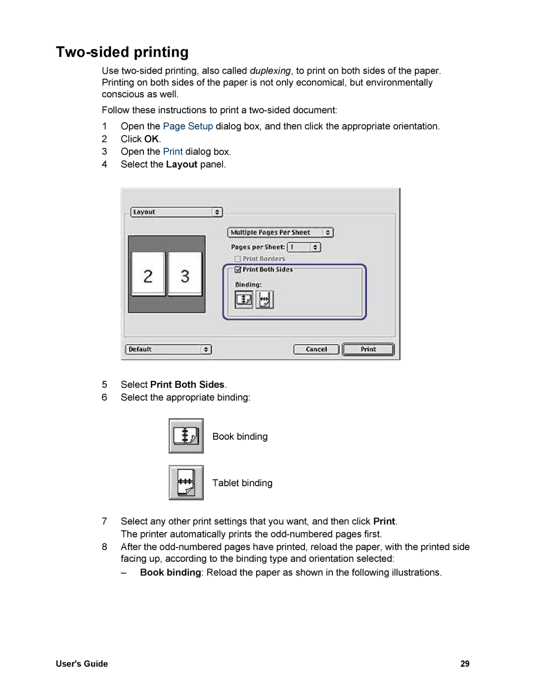 HP 5740 - Color Inkjet manual Two-sided printing, Select Print Both Sides 