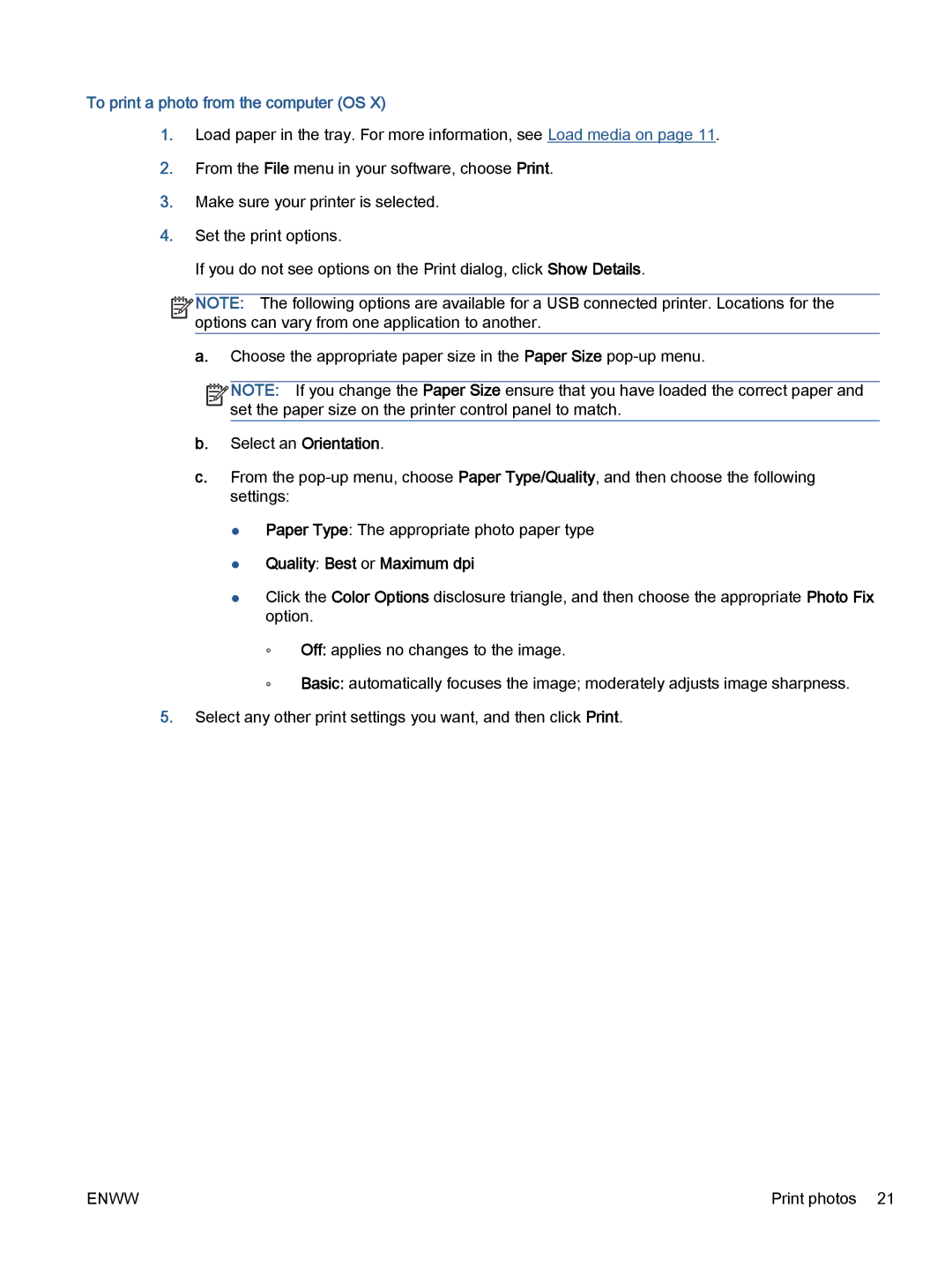 HP 5740, 5742, 5745 manual To print a photo from the computer OS, Quality Best or Maximum dpi 