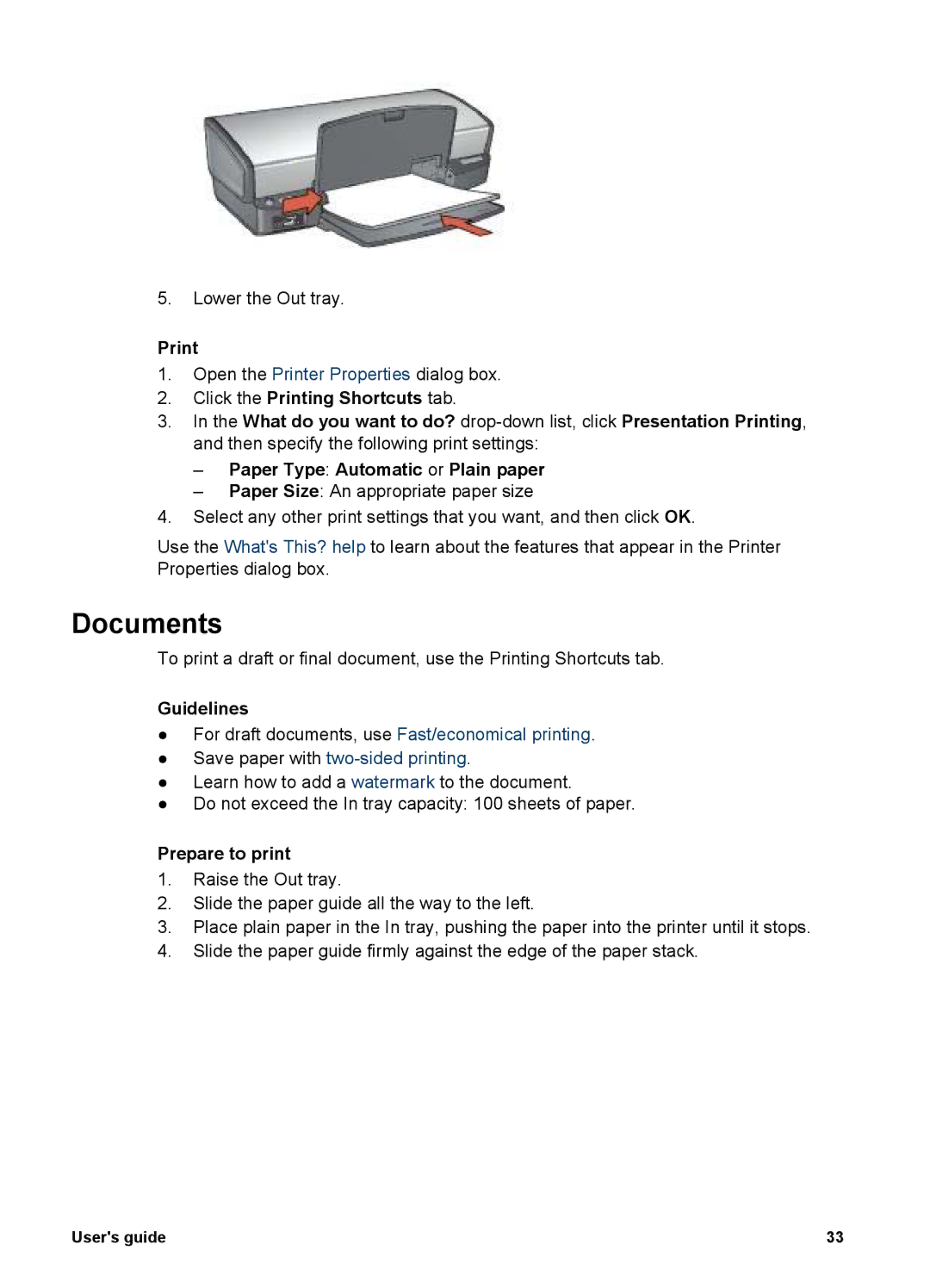 HP 5900 manual Documents, Save paper with two-sided printing 