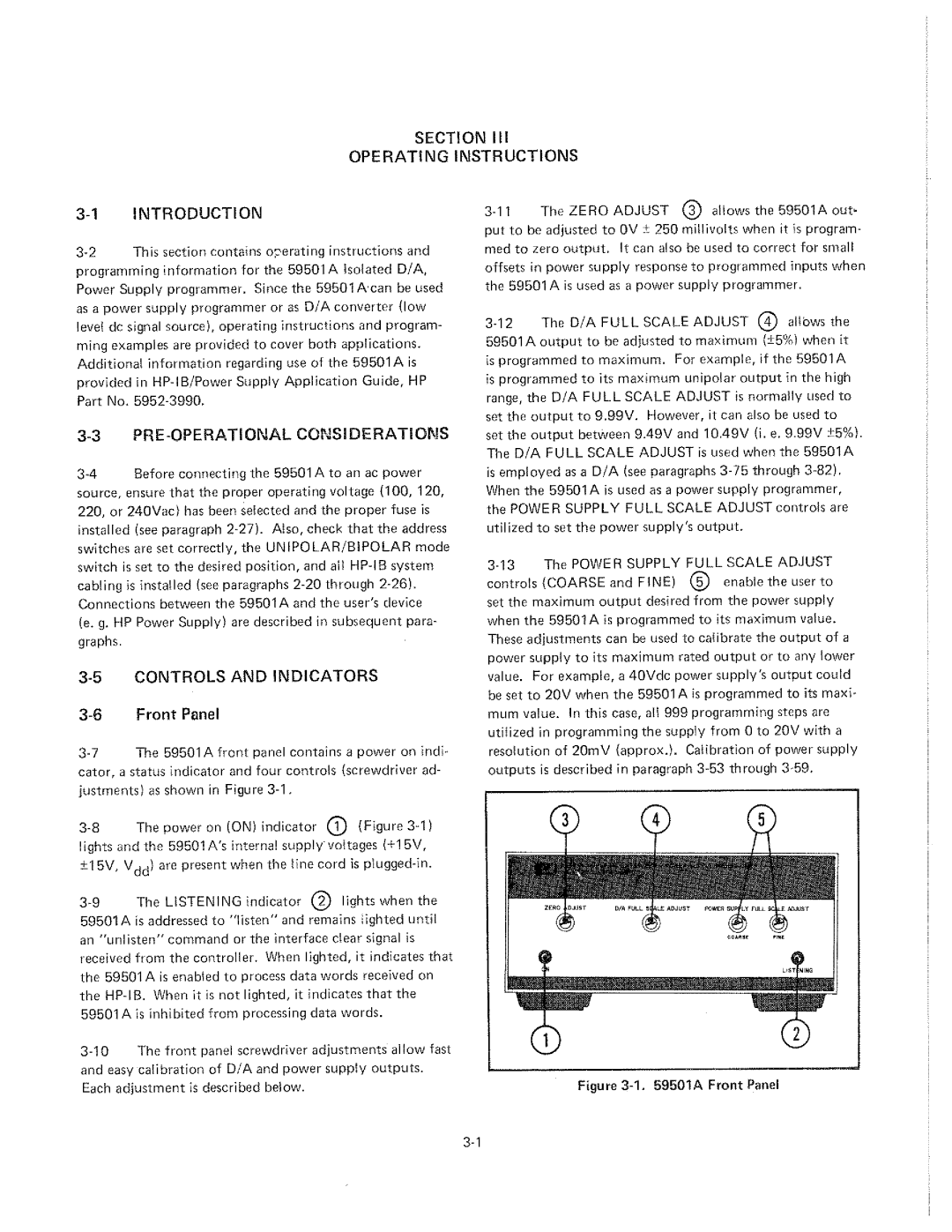 HP 59501A manual 