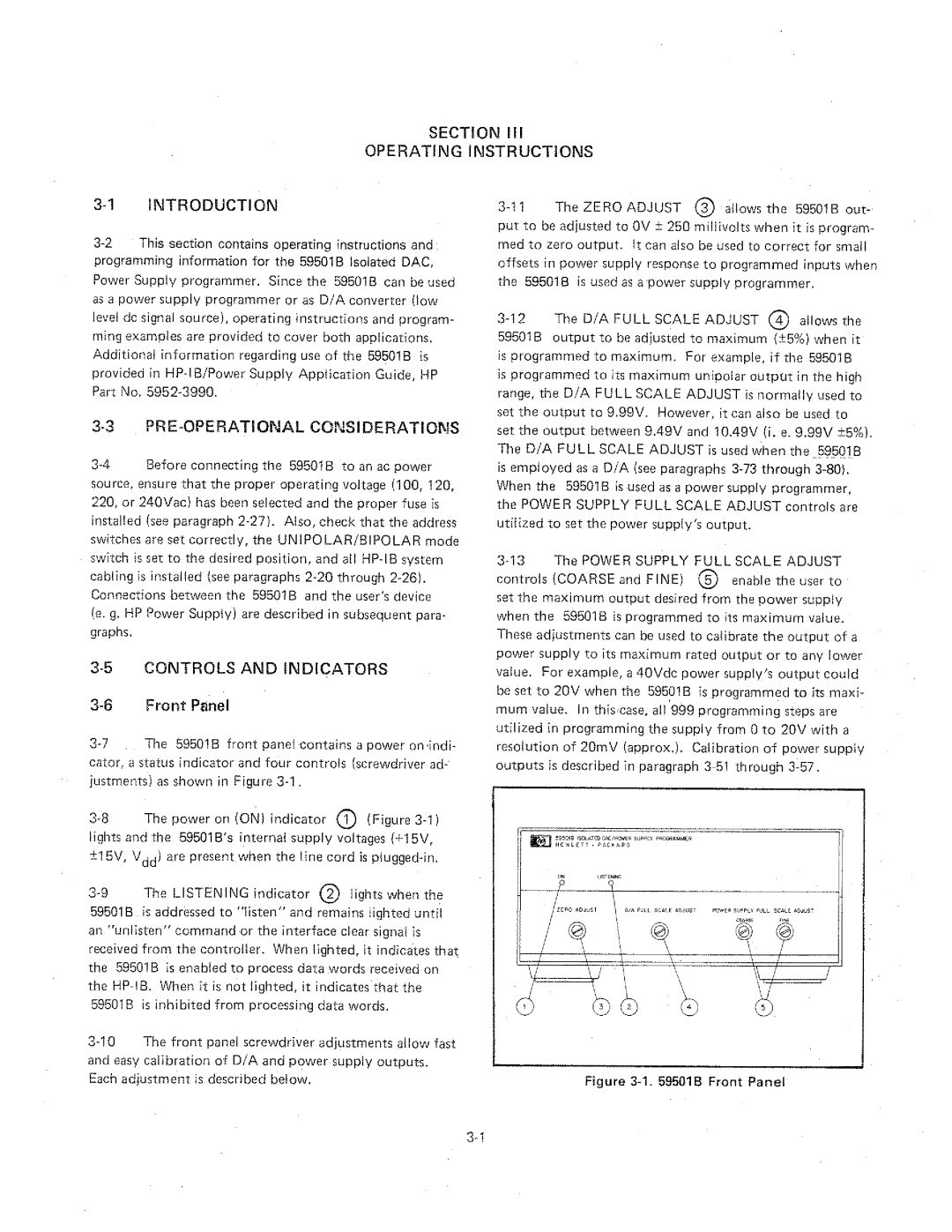 HP 59501B manual 