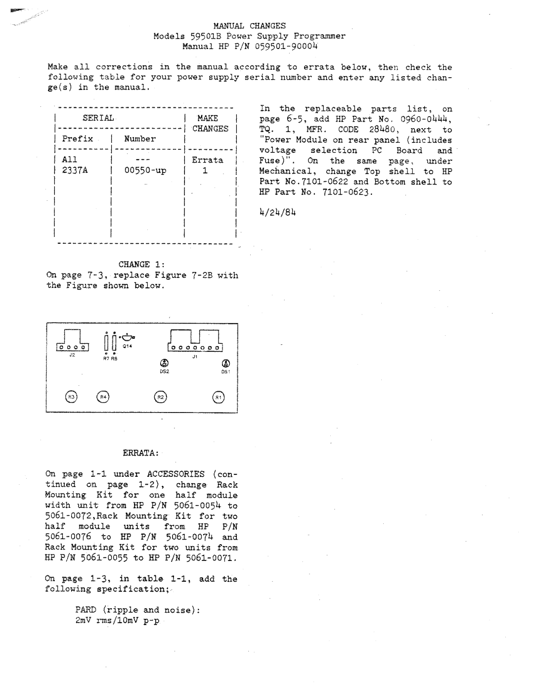 HP 59501B manual 